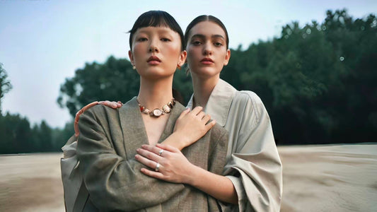 The Art of Timeless Elegance: Blossom Veil – Oil-Painted Long Sleeve Blouse