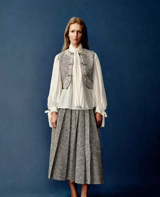 Silken Tie Whisper – Mulberry Silk Blouse