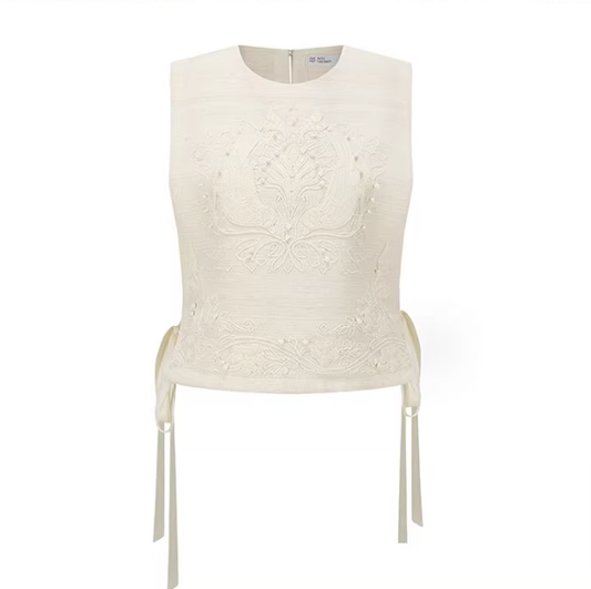 Tusser Silk Garden – Embroidered Vest