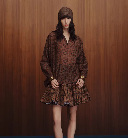 Paisley Dusk – Round Neck Printed Top