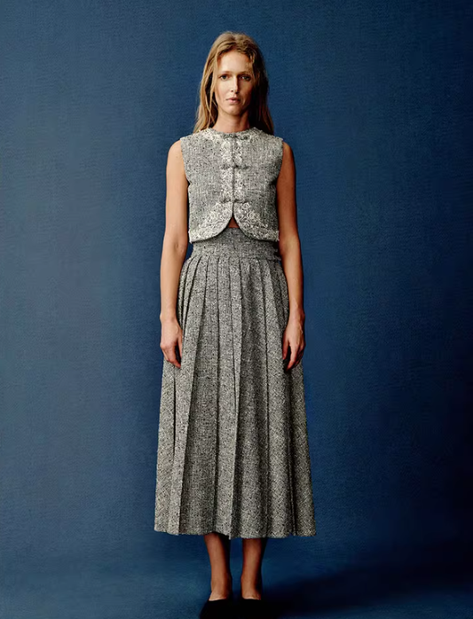 Ember Texture – Embroidered Knot Vest