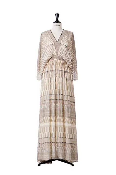 Sunset Drift – Deep V Maxi Dress